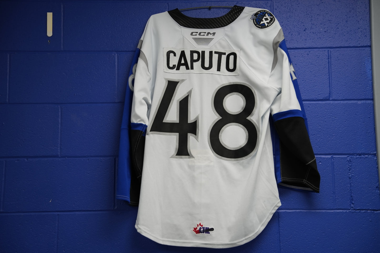 Game-Worn Jersey: #48 Caputo (white) 20th
