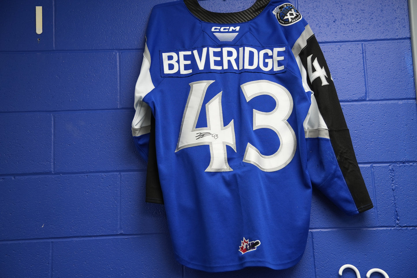 Game-Worn Jersey: #43 Beveridge (Blue) 20th