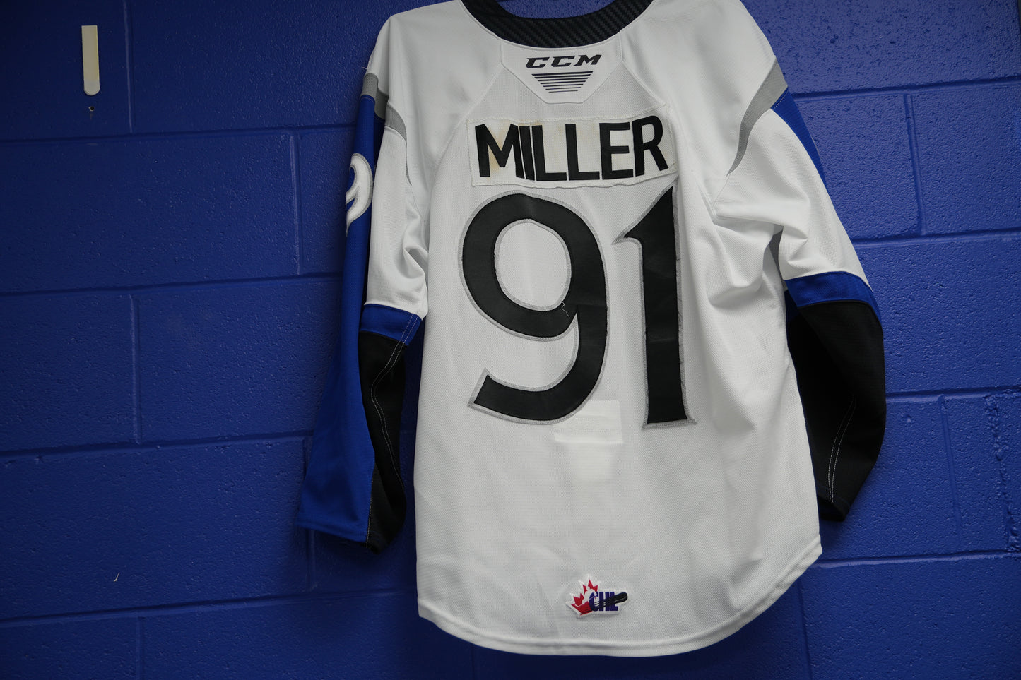 Game-Worn Jersey: #91 Coen Miller (white)