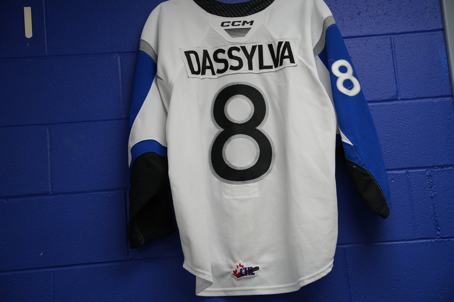 Game-Worn Jersey: #8 Dassylva (white)