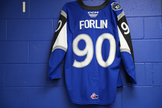 Game-Worn Jersey: #90 Forlin (Blue) 20th
