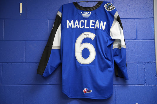 Game-Worn Jersey: #6 MacLean (Blue) 20th