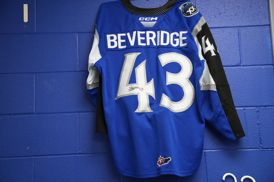 Game-Worn Jersey: #43 Beveridge (Blue) 20th