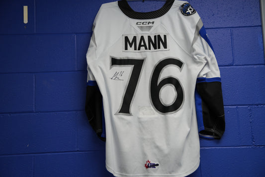 Game-Worn Jersey: #76 Matteo Mann (White) 20th