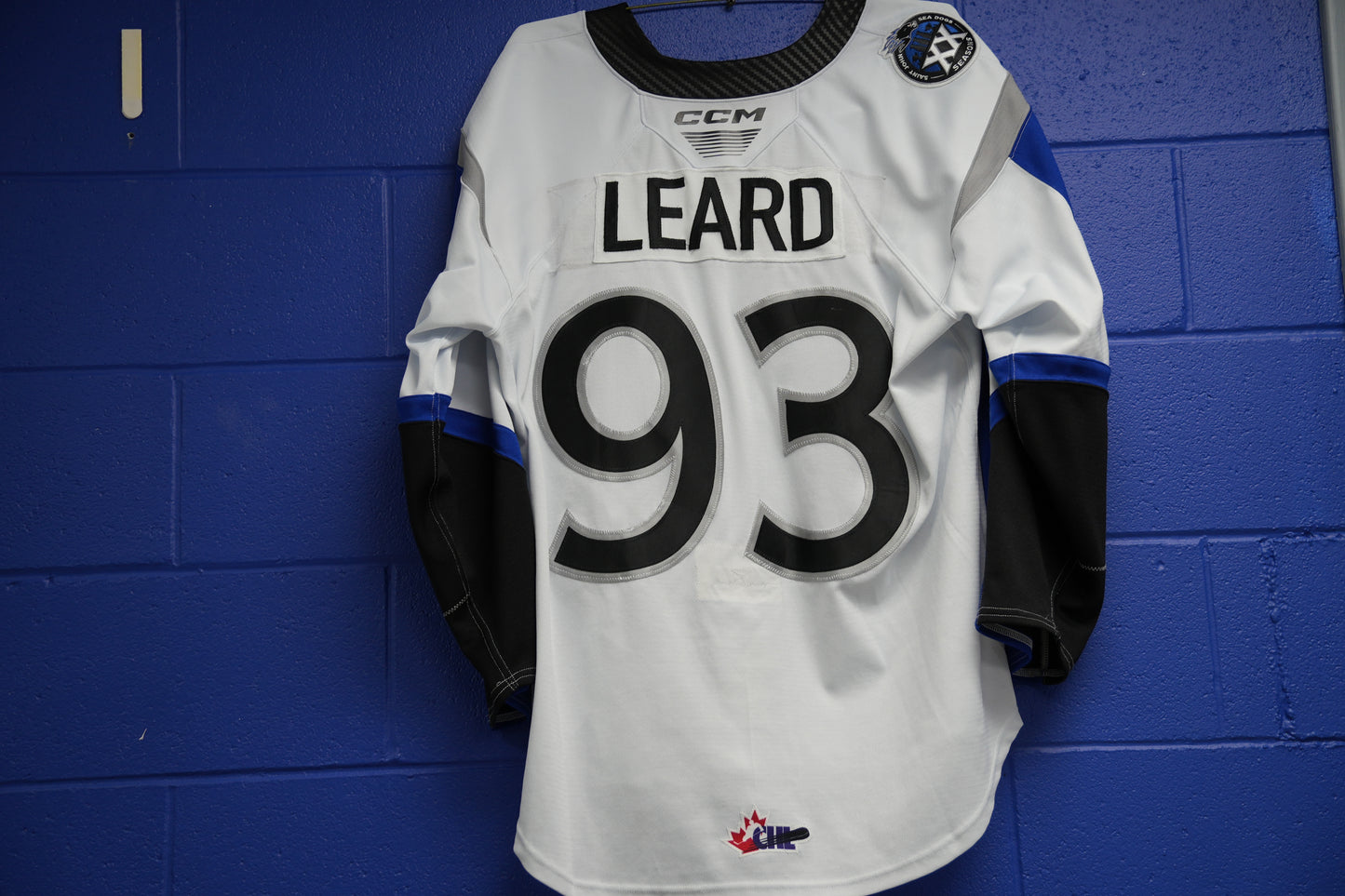 Game-Worn Jersey: #93 Leard (White) 20th