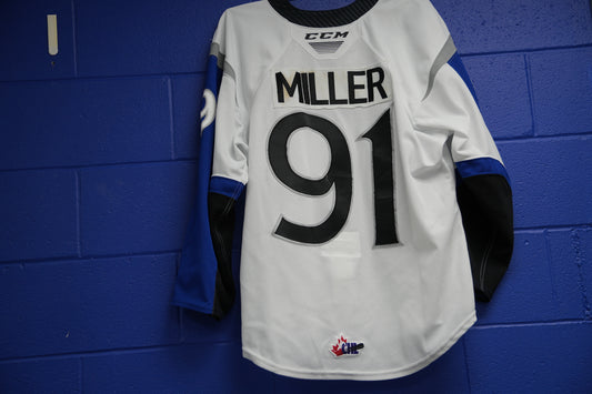Game-Worn Jersey: #91 Coen Miller (white)