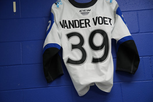 Game-Worn Jersey: #39 Vander Voet (White)
