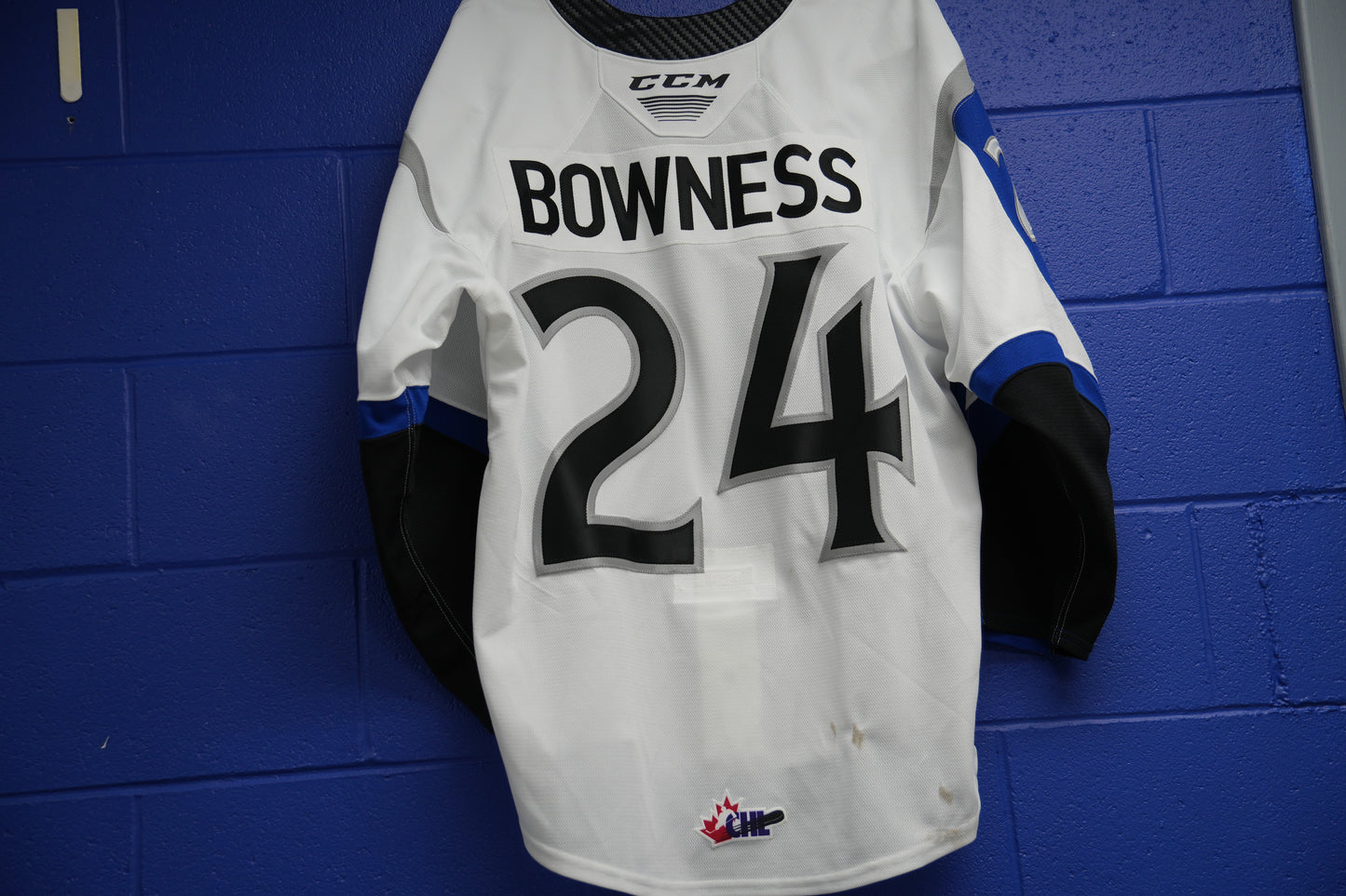 Game-Worn Jersey: #24 Bowness (White)