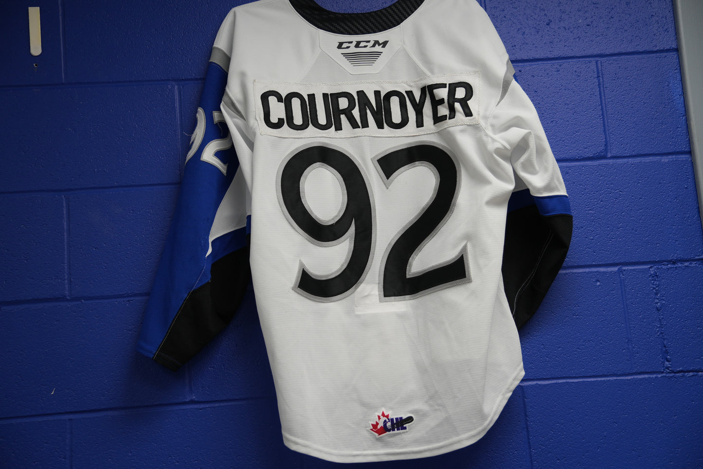 Game-Worn Jersey: #92 Cournoyer (White)
