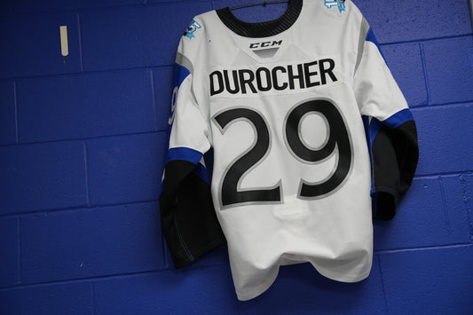 Game-Worn Jersey: #29 Durocher (White)