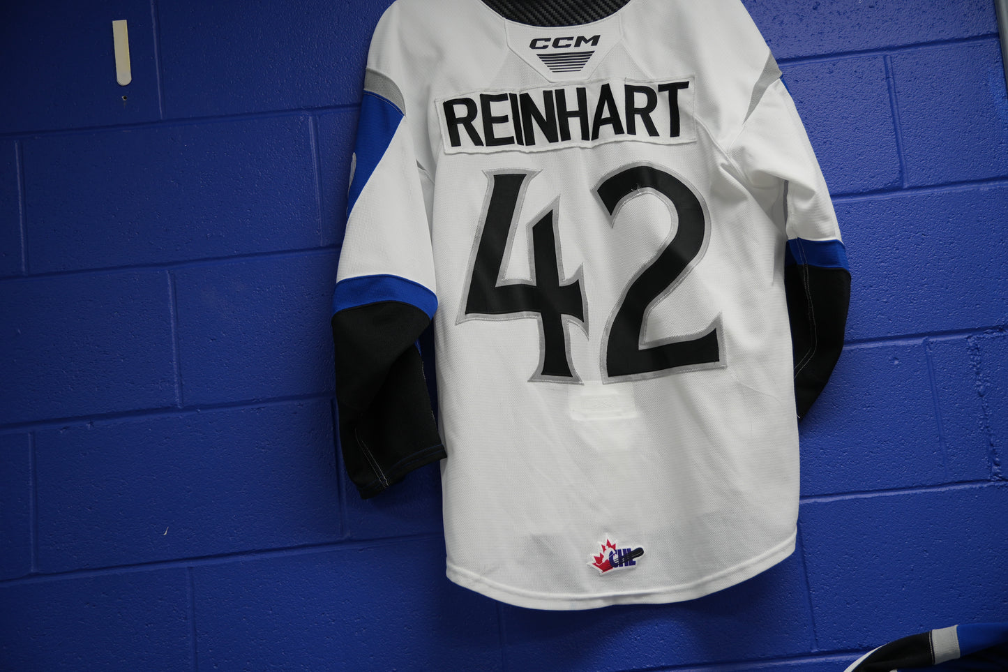 Game-Worn Jersey: #42 Reinhart (White)