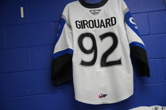 Game-Worn Jersey: #92 Girouard (White)